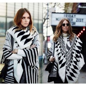 Nouvelle arrivee la mode européenne echarpes foulards femme diamant géométrique desigual echarpe femme châle dhiver