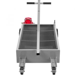 Bac de Vidange dhuile-Duoku-R&eacute;servoir de Vidange &agrave; Profil Bas de 57 L-avec Roulettes Pivotantes pour la Vidange dhuile