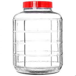 KADAX Grand Bocal de Fermentation en Verre avec Couvercle Contenant pour la Préservation des Aliments et le Stockage du Vin (26L)