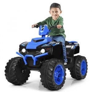 Quad Électrique pour Enfant DREAMADE - Voiture Électrique 12V 2 Vitesses - Charge 35KG - Bleu