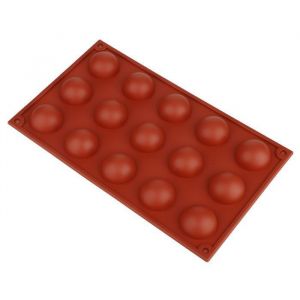 Moule à dessert - Non spécifié - Demi-cercle - Silicone de qualité alimentaire - 15 cavités - 295 x 173 x 2 cm