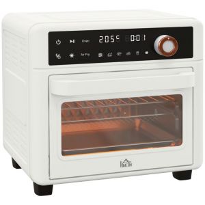 Mini Four électrique - HOMCOM - Friteuse à air 2 en 1 - 13L 1200W - 12 modes de chauffage Minuterie et température réglable - Crème