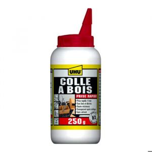 UHU Colle à bois express - Plus forte que le bois résistante à lhumidité D2 sans solvants embout de précision transparente b