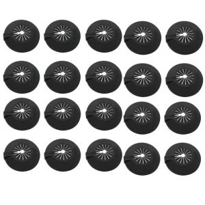 20 Pi&egrave;ces Cache Tuyau RadiateurColliers de Pipe Plastique Cache Tuyau Radiateur Rosace &agrave; Clapet en Plastique Cache-Tuyaux(noir)