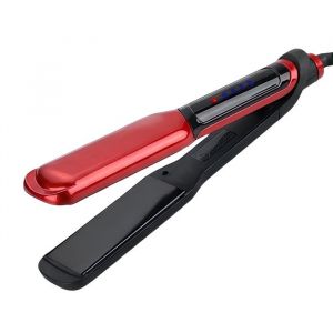 Fer &agrave; Gaufrer Professionnel 45W pour Cheveux avec &Eacute;cran Digital Noir / Rouge