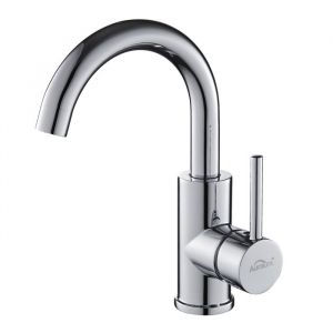 Robinet de Salle de Bain - Chrom&eacute; - Mitigeur Lavabo - Pivotant 360&deg; - Barboteur D&eacute;montable - &Eacute;conomie dEau