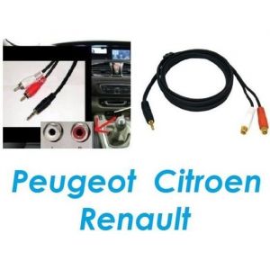 Cable Auxiliaire MP3 pour autoradios dorigine Citroen C1 C2 C3 C4 C5 C6 Picasso Skyexpert