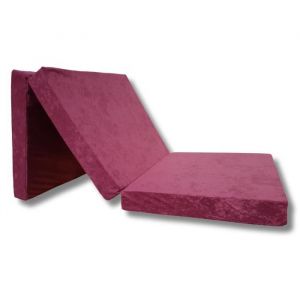 Natalia Spzoo Matelas Pliable Fauteuil futon chauffeuse 190 x 90 x 8cm, La Housse est Lavable en Machine - 1224 Violet