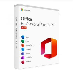 Microsoft Office 2024 Professionnel Plus 3 PC - Version D&eacute;mat&eacute;rialis&eacute; - Avec Facture