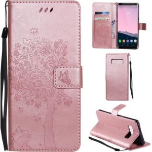 Samsung Galaxy Note 8 Coque Motif Arbre Chat PU Cuir Flip Housse &Eacute;tui Cover Case Wallet Portefeuille Support avec Porte-CarteNJ