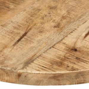 PLATEAU DE TABLE VENDU SEUL - AYNEFY Dessus de table Bois de manguier solide Rond 25-27 mm 50 cm