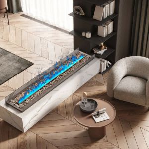 Insert cheminée électrique 3D à vapeur d’eau Led avec App ElectricSun MISTique grande 150 cm