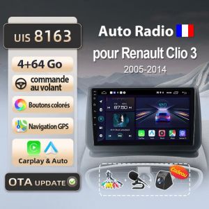 litillbuly 4Go 64Go WIFI adaptateur autoradio pour Renault Clio 3 2005 2006-2014 accessoire autoradio android voiture carplay GPS