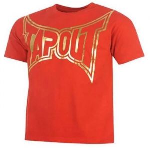 T-Shirt Homme - TAPOUT - MMA Rouge et Or - Manches courtes - 100% coton - Confort optimal