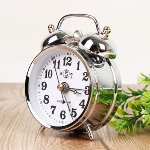 argent - Réveil Mécanique Rétro Doré Horloge À Remonter Manuelle En Métal Snooze Décoration De La Maison