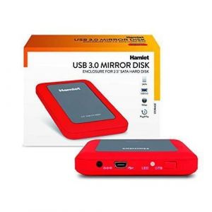 BOX PER HDD 2.5IN - HAMLET - HXD25U3MRD - USB 3.0 - SATA - 2 To - Rouge