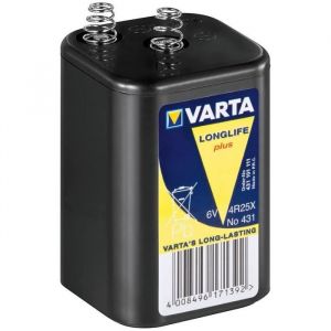 PILE BLOC D ALIMENTATION LONGLIFE PLUS 4R25X (430) 6V 8500 mAh VARTA  idéal pour les lanternes de camping