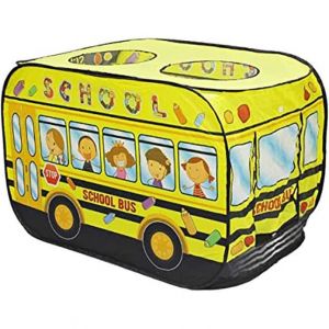 Tente de jeu AMOUNE - Bus Scolaire Jaune - Pour Enfant à partir de 3 ans - Intérieur et Extérieur