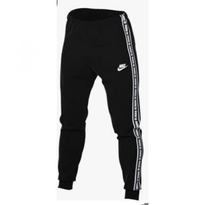 Bas de jogging - NIKE - Repeat Fleece Jogger - Noir - Molleton coton - Bande lat&eacute;rale logo r&eacute;p&eacute;t&eacute;
