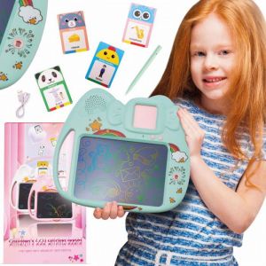 sun baby - Tablette de dessin pour enfants et d’apprentissage de l’anglais Bleu – 8 112 cartes pour apprendre l’anglais