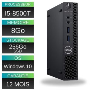 Dell Optiplex 3060 MICRO SFF i5-8500T - 8Go RAM - SSD 256 Go HDMI DisplayPort Windows 10