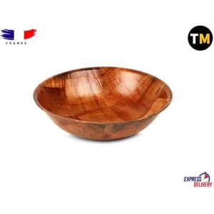 Saladier rond en bambou en bois - Saladier rond en bambou en bois