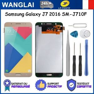 &eacute;cran LCD pour Samsung Galaxy J7 2016 J710F vitre tactile lcd+Kit outils GOLD JET2738