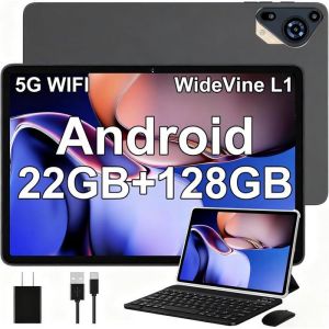 Tablette Android 14 Avec 22 Go + 128 Go (Extensible Jusqu&Agrave; 1 To) 5G Wifi Tablette 10 Pouces Avec Gps Widevine L1 8 C&oelig;urs[Z114]