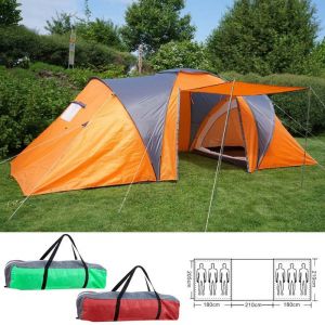Tente de camping Loksa 6 personnes bivouac / igloo tente pour festival ~ orange