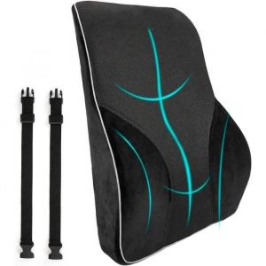 Cheap-Coussin Lombaire Bureau Coussin de Soutien du Dos en Mousse à Mémoire de Forme Support Lombaire pour Chaise Bureau Voiture