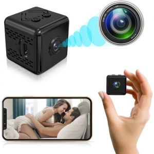 Mini cam&eacute;ra espion sans fil HD 1080P cam&eacute;ra de surveillance magn&eacute;tique avec vision nocturne et d&eacute;tecteur de mouvement YYV