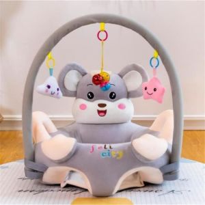 FAUTEUIL BEBE - CANAPE BEBE Bébé Siège Support Siège de Soutien Canapé en Peluche Bébé Avec Arche Suspendu Jouets Forme Souris