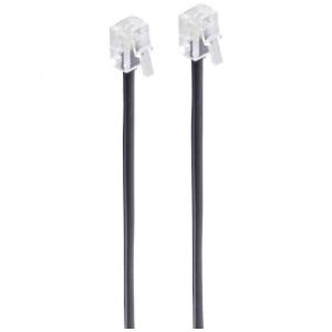 C&acirc;ble de liaison Shiverpeaks - 6 m - RJ11 m&acirc;le 6P4C - Noir