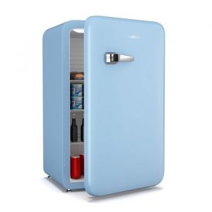 Klarstein Audrey Evo Réfrigérateur 112 L Mini frigo design rétro Mini bar silencieux compact 3 couleurs Bleu