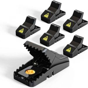 Lot de 6 Pi&egrave;ge &agrave; Souris Efficace Pi&egrave;ge &agrave; Rat Attrape Souris R&eacute;utilisable Sensible Tapette Souris Rongeur Plastique Clip