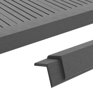 Cornière de terrasse en bois composite (WPC) 170 cm Gris - ESTINK