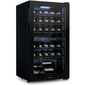 Cave &agrave; vin - Klarstein Shiraz 29 Duo - 2 zones 80 L-29 bouteilles 5-22&deg;C - Tactile - Noire