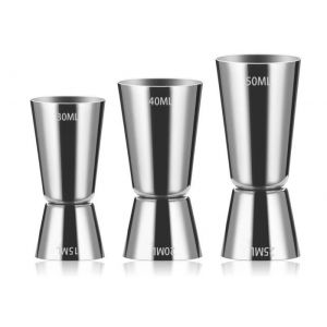 3 Pièces Doseur CocktailCocktail JiggerVerre doseur cocktailDoseur à alcool doubleCocktail DoseurMesure de BarBarmanbarfête