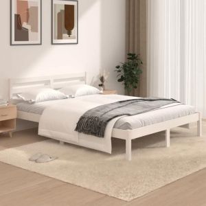 CHIC Lit adulte2 places - 120x190 cm Structure/Cadre de lit 120x190 cm blanc #Sara33974