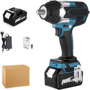 Cl&eacute; &Agrave; Choc Sans Fil 1800N.M &Eacute;lectrique Puissante 1/2 Compatible Makita 18V &ndash; Visseuse &Agrave; Choc Sur Batterie Avec Moteur Brushless