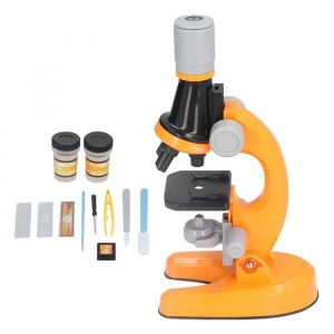 SURENHAP microscope à LED pour enfants Kit de microscope pour enfants LED 1200x microscope avec spécimen diaposentes jeux jouet