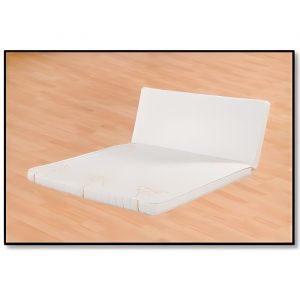 Matelas BANQUETTE B.Z. NACRE 140 X 190 - HEVEA SELECTION - Mousse - Equilibré - Livré roulé - Blanc