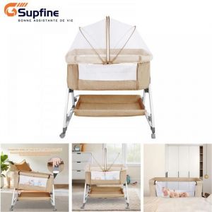 SUPFINE Berceau Cododo pour Bébé de la Naissance à 2 ans Lit évolutif pour Bébé Lit pliable pour Bébé 80*40*100-116cm