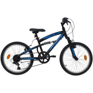 Vélo enfant VTT 20 Tout suspendu TWISTER - 6 Vitesses - Freins V-Brake - Dérailleur Shimano TY21
