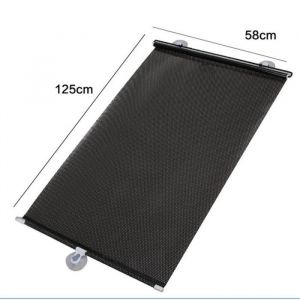 Pare-soleil r&eacute;tractable pour pare-brise avant de voiture rideau de Protection UV pour camion SUV 40CM-50CM- 58x125cm