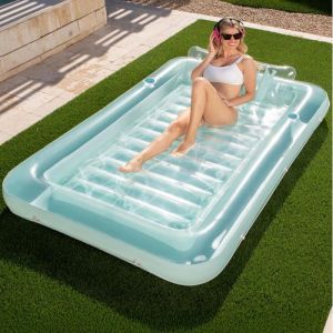 ®RisingFF Matelas gonflable pour piscine 178 x 116 cm transat pour adultes flotteur de piscine matelas gonflable pour adultes