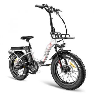 Vélo Électrique Pliable 20 Pneu Fat - FAFREES F20 MAX - Moteur 690W Batterie Samsung 48V/22.5AhAutonomie 160kmVélo NeigeBlanc