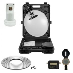 Pack Parabole - HDSAT - 40cm - LNB Single - Câble Coaxial 10m - Pointeur SF500+
