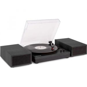 Platine vinyle stéréo Fenton RP165B avec Bluetooth et haut-parleurs - Noir / Gris