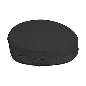 Housse de Protection Canapé-lit Rond Jardin Imperméable Couverture de Lit de Jardin Rond Salon Exterieur Oxford 420D(228*83cmNoir)